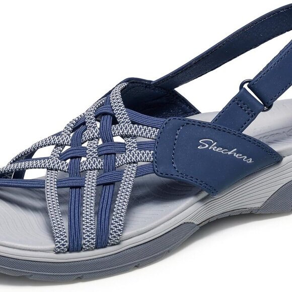 Shoes - Womens Sport Sandals Reggae Style Comfort Arch Support Adjustable Strap Navy